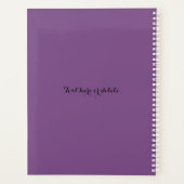 Aquarelle blanche violette Planner Floral (Dos)