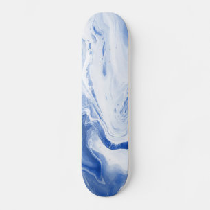 Aquarelle blauwe skateboarden skateboard