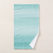 Aquarelle bleu Aqua Abstrait #2 (Serviette à main)
