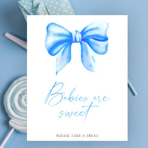 Aquarelle bleu arc - les bébés sont doux poster