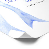 Aquarelle bleu arc - les bébés sont doux poster (Coin)