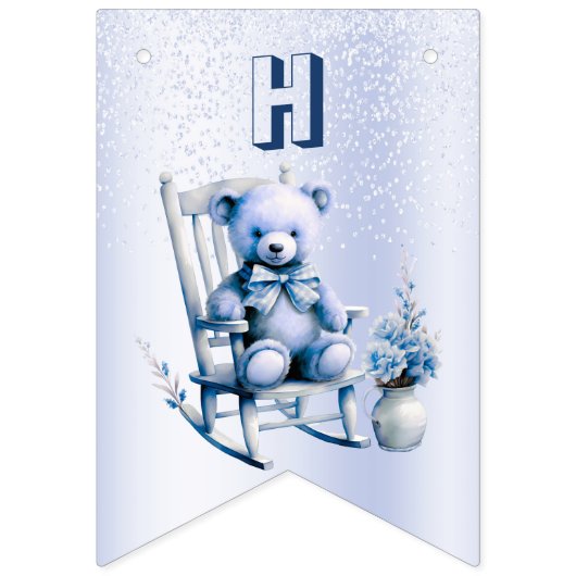 Aquarelle Bleu Baby Bear Bund Drapeau (Deuxième drapeau)