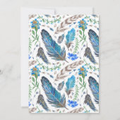 Aquarelle bleu Boho Aztec | MERCI (Dos)