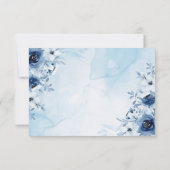 Aquarelle Bleu C'est un garçon Merci Baby shower (Dos)