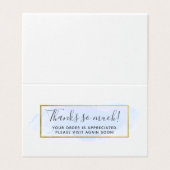 Aquarelle bleu clair or moderne (Outside Unfolded)