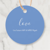 Aquarelle Bleu Crabe Favoriser les étiquettes (Dos)