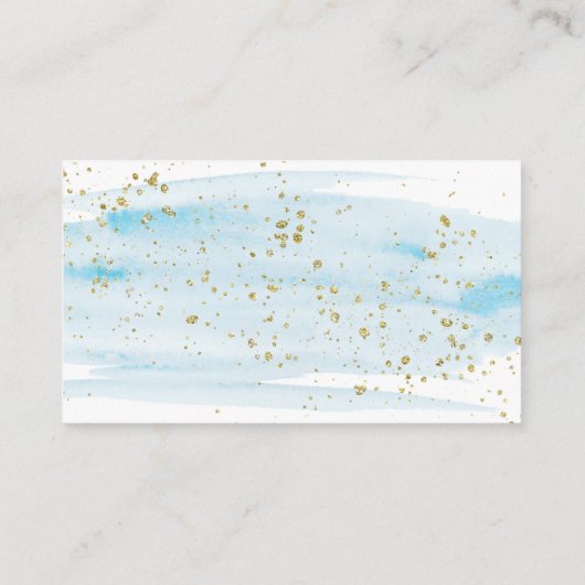 Aquarelle Bleu Déchets Raffle Invitation Insertion (Dos)