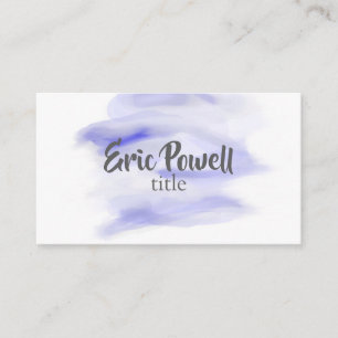 aquarelle bleu design carte de visite personnalisé