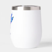 Aquarelle Bleu Dragonfly Main Illustrée personnali (Arrière)