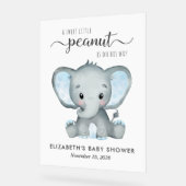 Aquarelle bleu éléphant Bébé garçon douche (Angle)