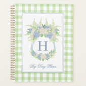 Aquarelle Bleu et Blanc Hydrangea En vichy Crest (Devant)