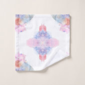 Aquarelle bleu et rose de l'artiste (Gant de toilette)