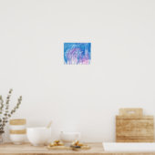 Aquarelle bleu et violet - Amour | Poster (Cuisine)