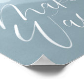 Aquarelle bleu fait des vagues poster (Coin)