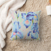 Aquarelle bleu foncé Iris Coussin (Couverture)