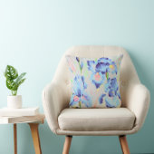Aquarelle bleu foncé Iris Coussin (Chaise)