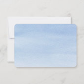 Aquarelle bleu glauque lumières RSVP (Dos)