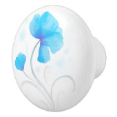 Aquarelle bleu gris fleur sauvage poignée (Droite)