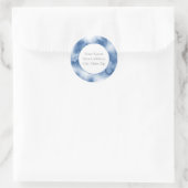 Aquarelle bleu Indigo Étiquettes Abstraits (Sac)