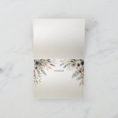 Aquarelle bleu ivoire Carte de remerciements (Intérieur)