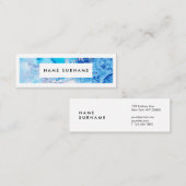 Aquarelle bleu marbre de l'artiste Mini Carte de v (Devant / Derrière)