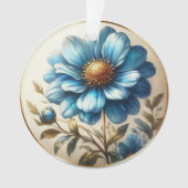 Aquarelle Bleu marguerite (devant)
