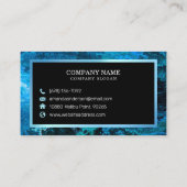 Aquarelle bleu moderne | CARTE DE VISITE (Dos)