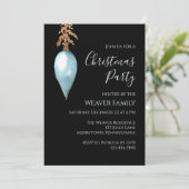 Aquarelle bleu moderne invitation à Noël (Debout devant)