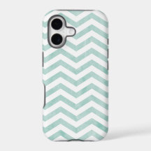 Aquarelle bleu/Motif Chevron Turquoise