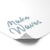 Aquarelle bleu muet faire des vagues poster (Coin)