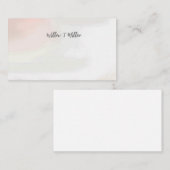 Aquarelle bleu nuage Cartes de visite Vintages (Devant / Derrière)