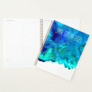 Aquarelle bleu océan coloré design