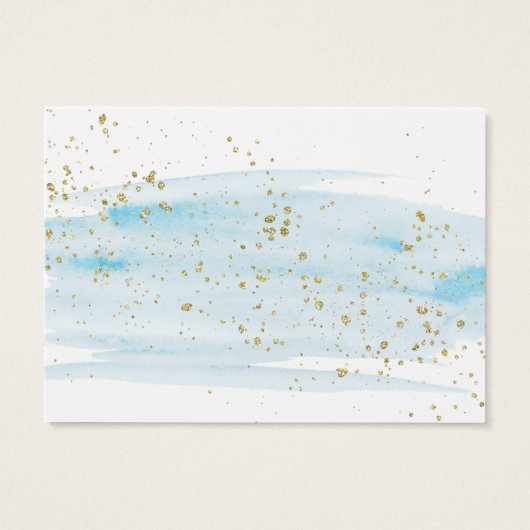 Aquarelle bleu & or Devinez combien de cartes de b (Dos)