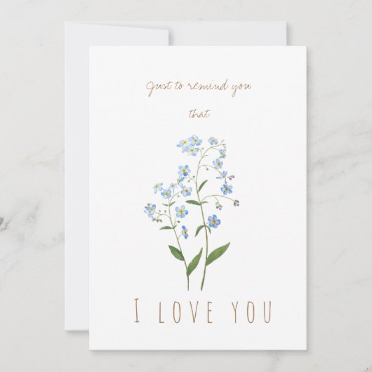 aquarelle bleu oublier ne pas me saluer carte (Devant)