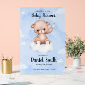Aquarelle bleu Ours en tourbe pour Baby shower (Mariage)