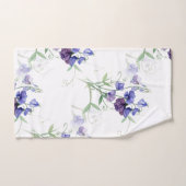 Aquarelle Bleu Pois doux Jardin Fleur Motif (Serviette à main)