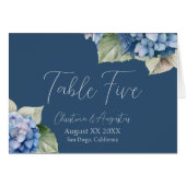 Aquarelle bleu romantique Hydrangea Fleurs sur Mar (Devant horizontal)