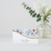 Aquarelle bleu rose Carte de visite (Debout devant)