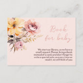 Aquarelle bleu rose fille bébé invitation douche (Devant)