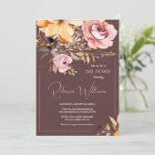 Aquarelle bleu rose fille bébé invitation douche (Debout devant)