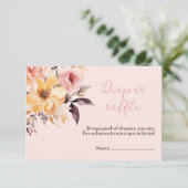 Aquarelle bleu rose fille bébé invitation douche (Debout devant)