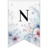 Aquarelle Bleu rose Floral Drapeau (Troisième drapeau)