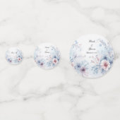 Aquarelle bleu rose floral table Confetti (Devant)