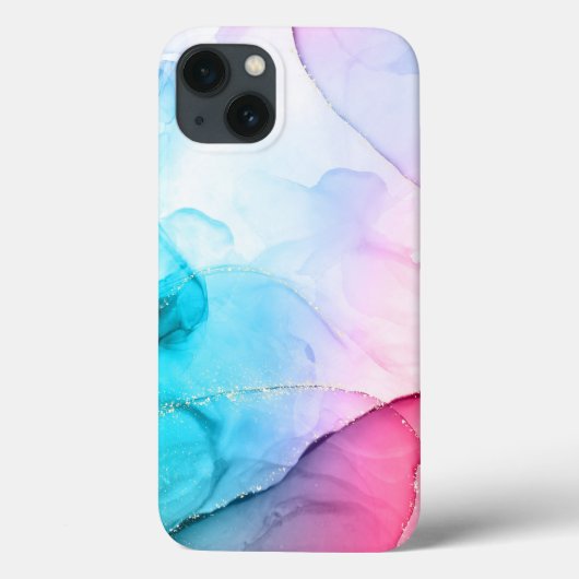 Aquarelle bleu rose iPhone / coque ipad (Verso)