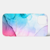 Aquarelle bleu rose iPhone / coque ipad (Verso (horizontal))