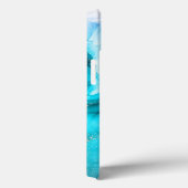 Aquarelle bleu rose iPhone / coque ipad (Verso / Droite)