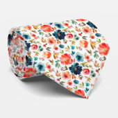 Aquarelle bleu rose rose pâle Rose Cravate (Roulé)