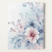 Aquarelle bleu rose Wedding planner (Dos)