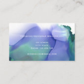Aquarelle bleu simple Carte de visite moderne tend (Dos)
