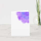 Aquarelle bleu simple plié Carte de voeux (Devant)